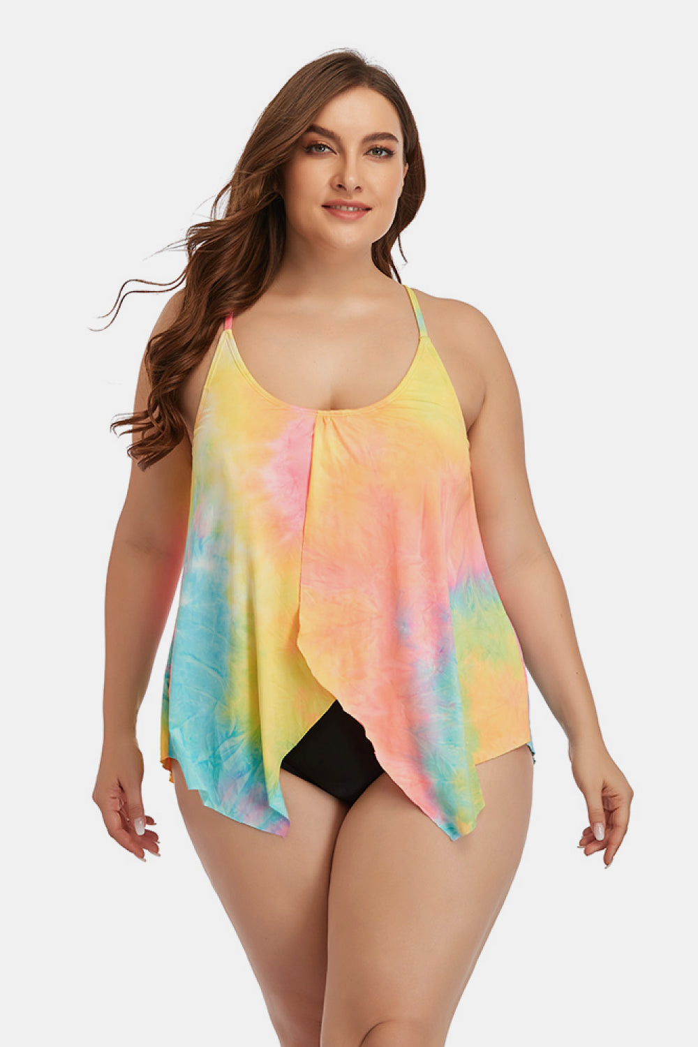 Chic Curvy Cotton Candy Two-Piece Swim Set