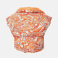 Orange Swirl Puffer Vest