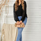 To Paris Swiss Dot Balloon Sleeve V-Neck Blouse