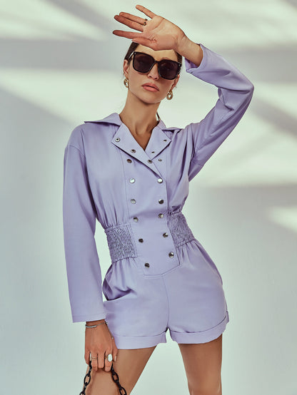 It’s Complicated Buttoned Smocked Romper