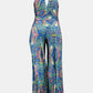 Chic Curvy No Time Printed Jumpsuit with Pockets