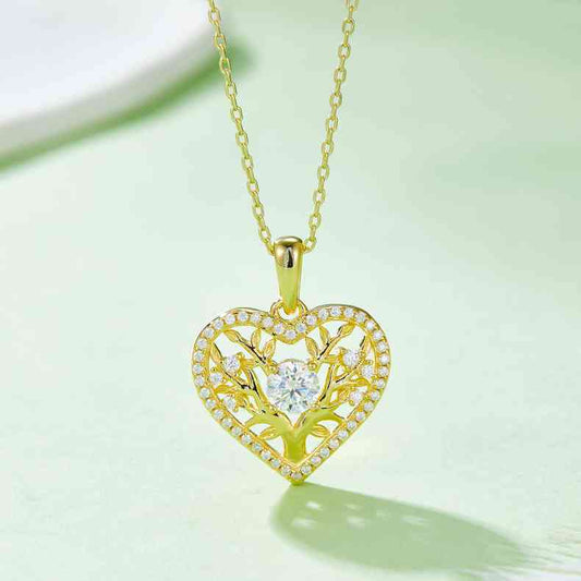 So Divine Moissanite  Heart Shape Necklace