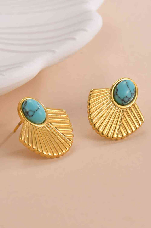 Dana Turquoise  Stud Earrings