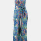 Chic Curvy No Time Printed Jumpsuit with Pockets