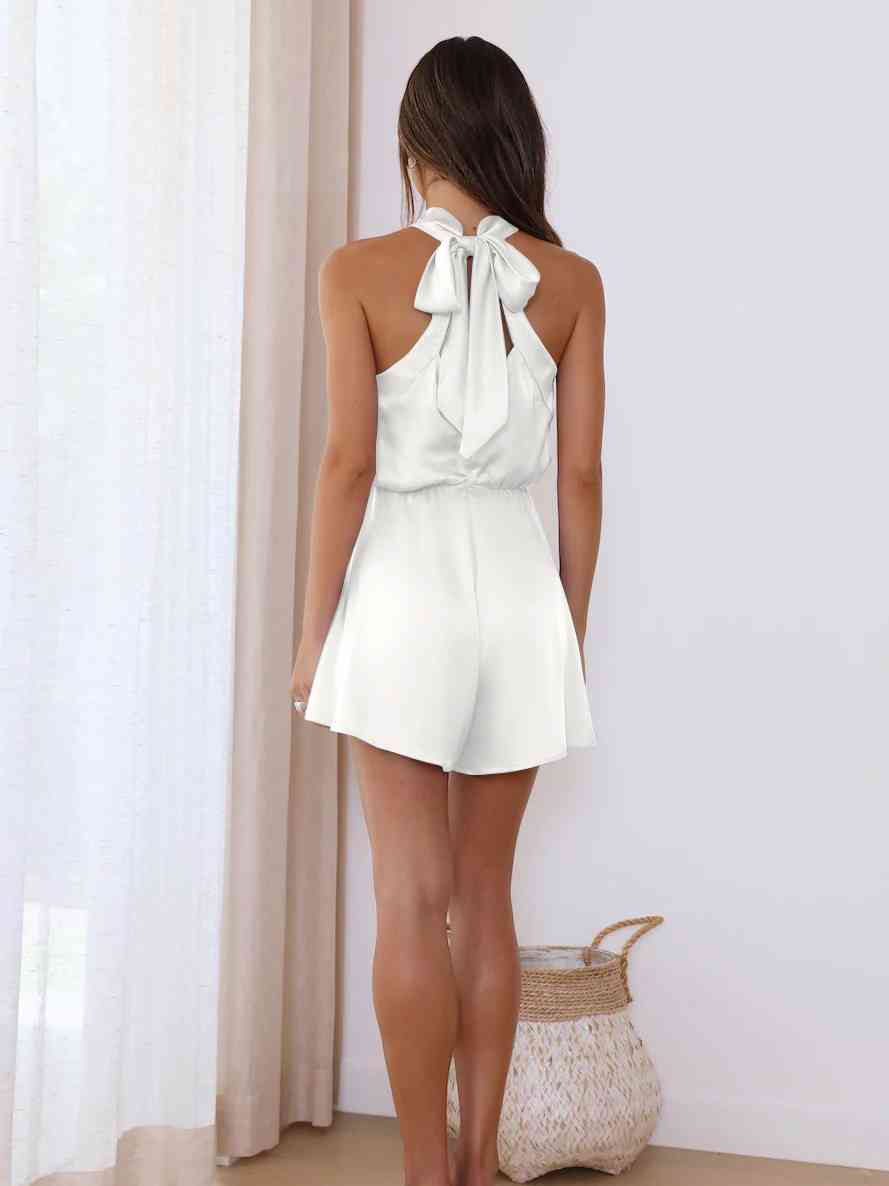 Gracefully Chic Halter Neck Romper