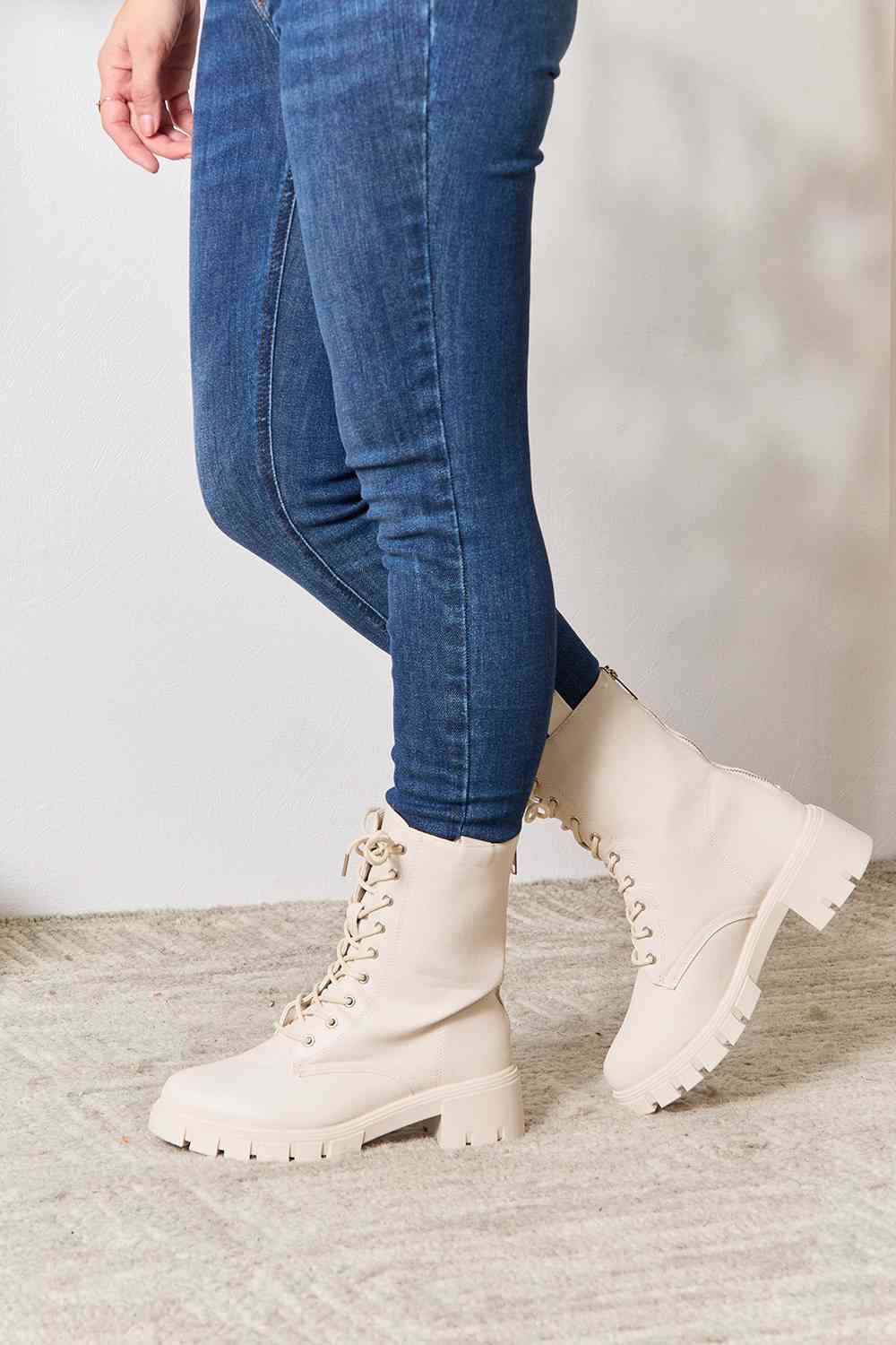 Celesia Zip Back Combat Boots