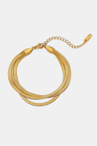 Tia Triple-Layered Snake Chain Bracelet