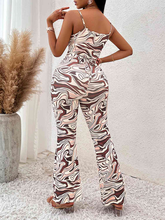 Double Swirl Wide Leg Jumpsuit