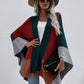 Mary Rib-Knit Handkerchief Poncho