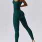 Wide Strap Sleeveless Active Jumpsuit
