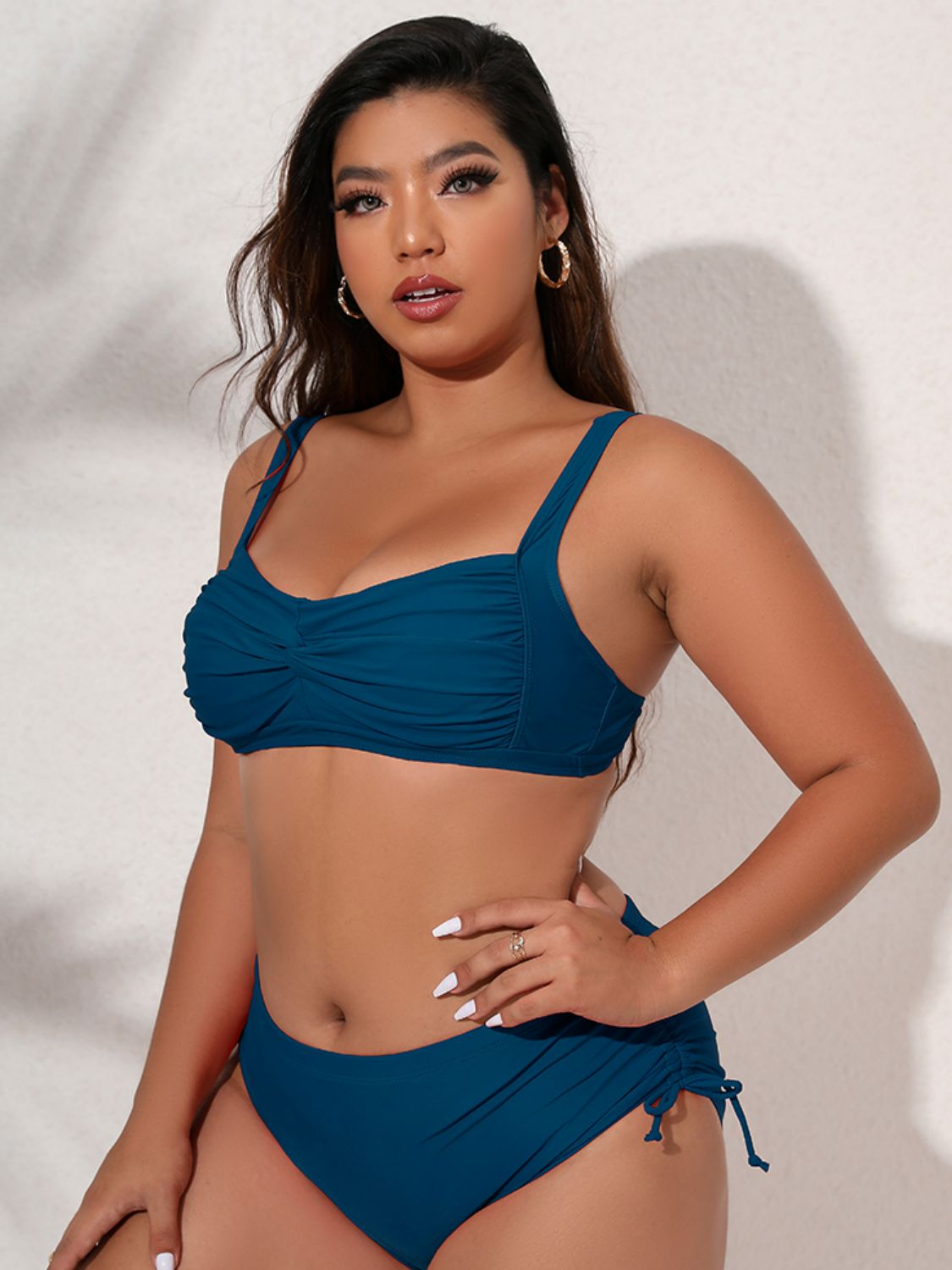 Chic Curvy Twist Tied Bikini Set