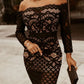 All Bets Are Off Long Sleeve Lace Dress