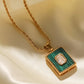 Think Outside The Box Square Pendant Necklace
