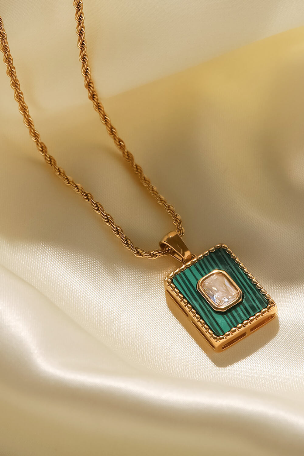 Think Outside The Box Square Pendant Necklace