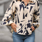 Sassy Printed Johnny Collar Blouse