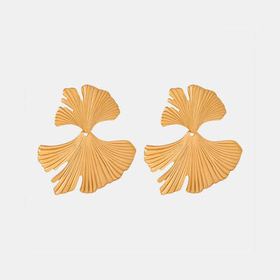 Oh So Chic Ginkgo Biloba Stud Earrings