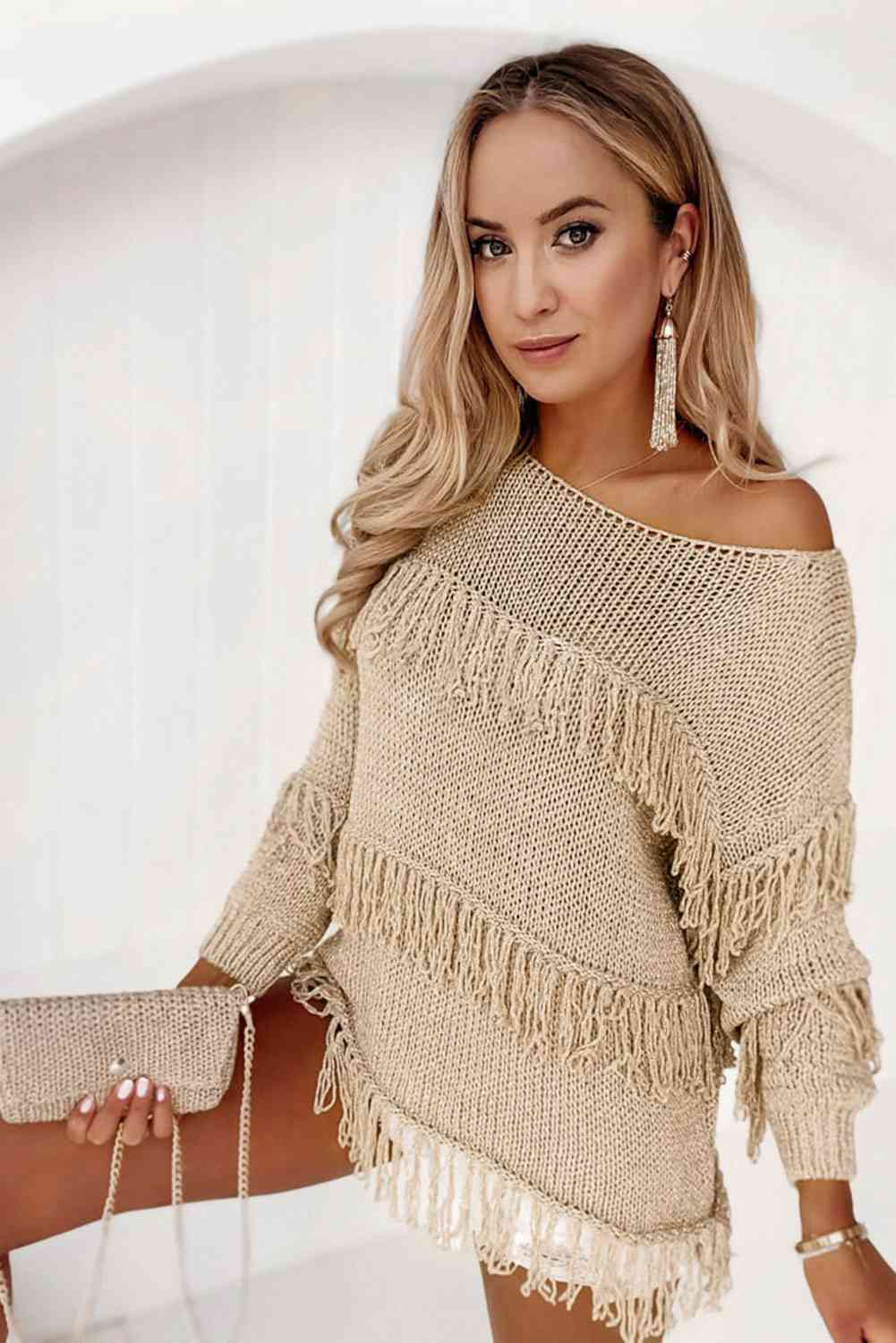 Chic Dior Fringe Sweater