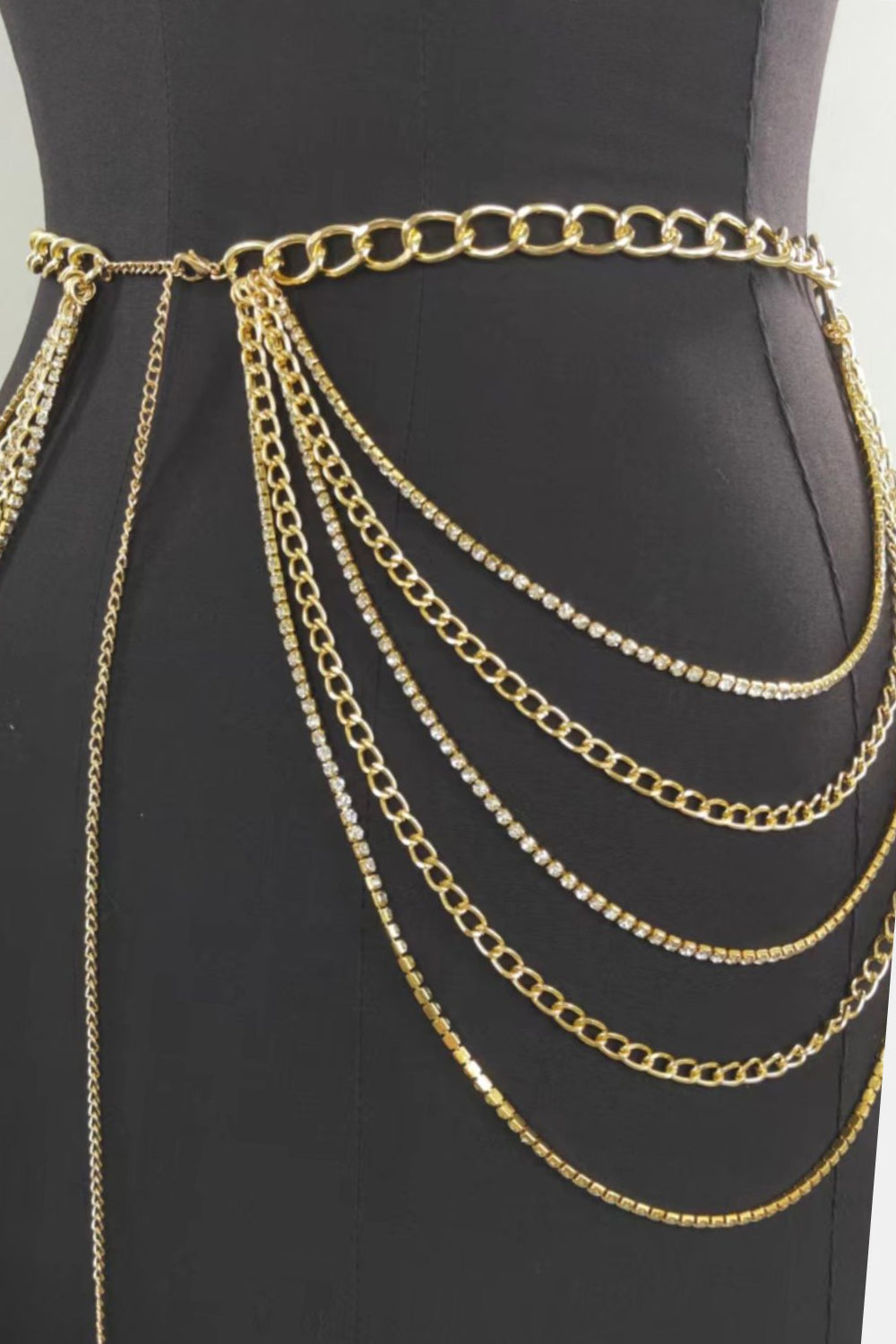 Dior Multi-Layered Waist Chain with Rhinestones