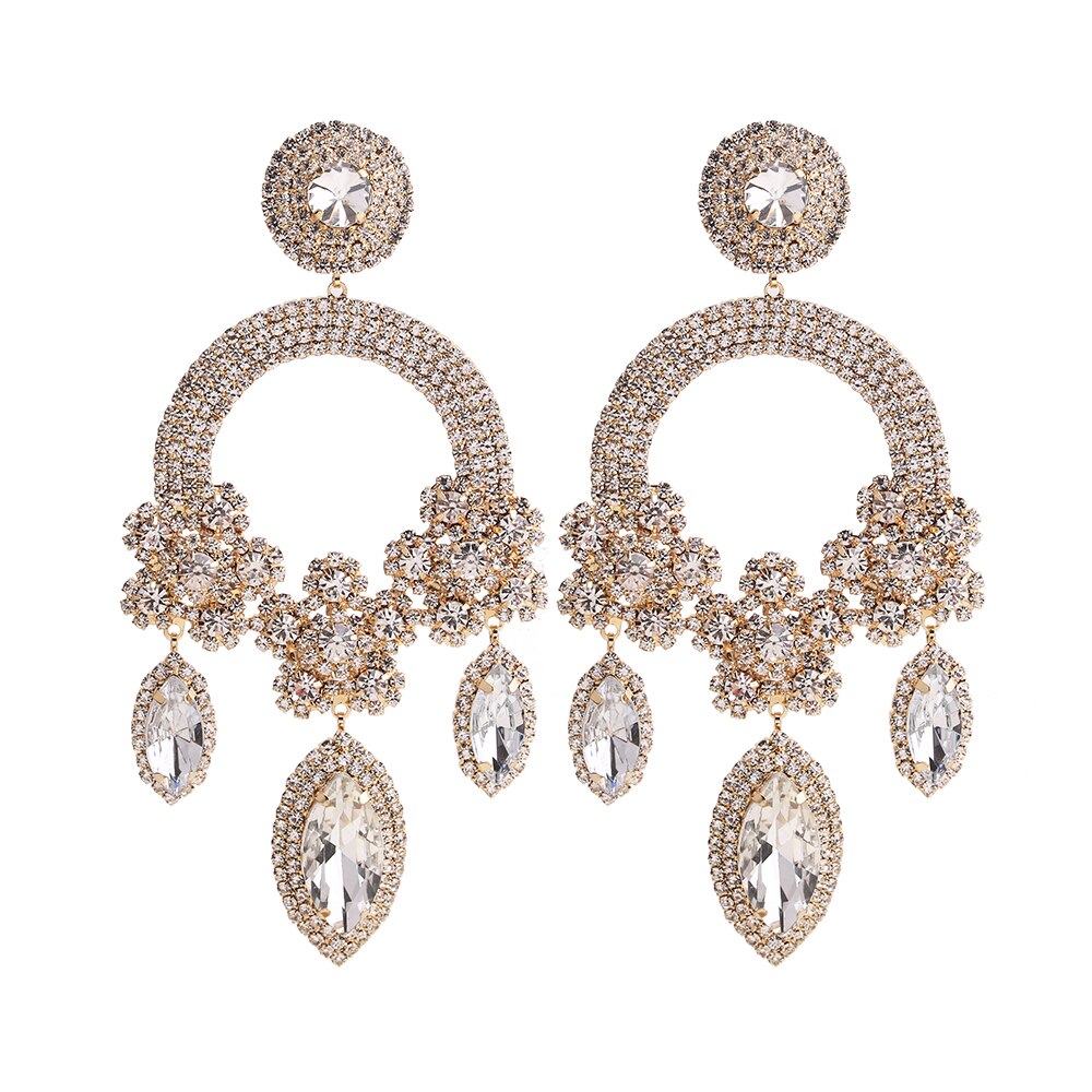 Ms. Diva Crystal Rhinestone Drop Earrings