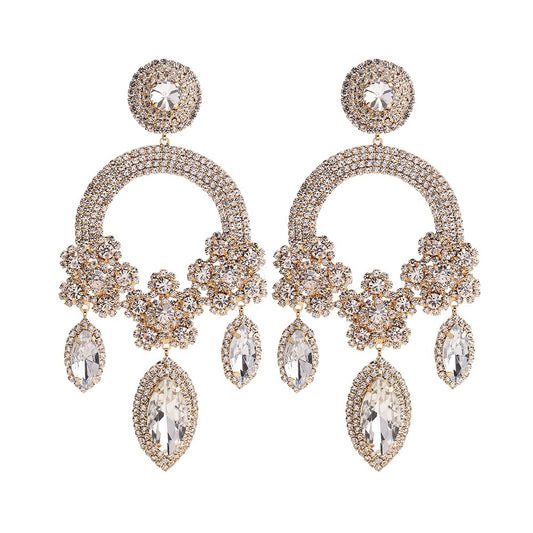 Ms. Diva Crystal Rhinestone Drop Earrings