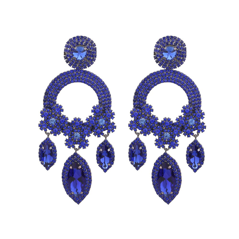 Ms. Diva Crystal Rhinestone Drop Earrings