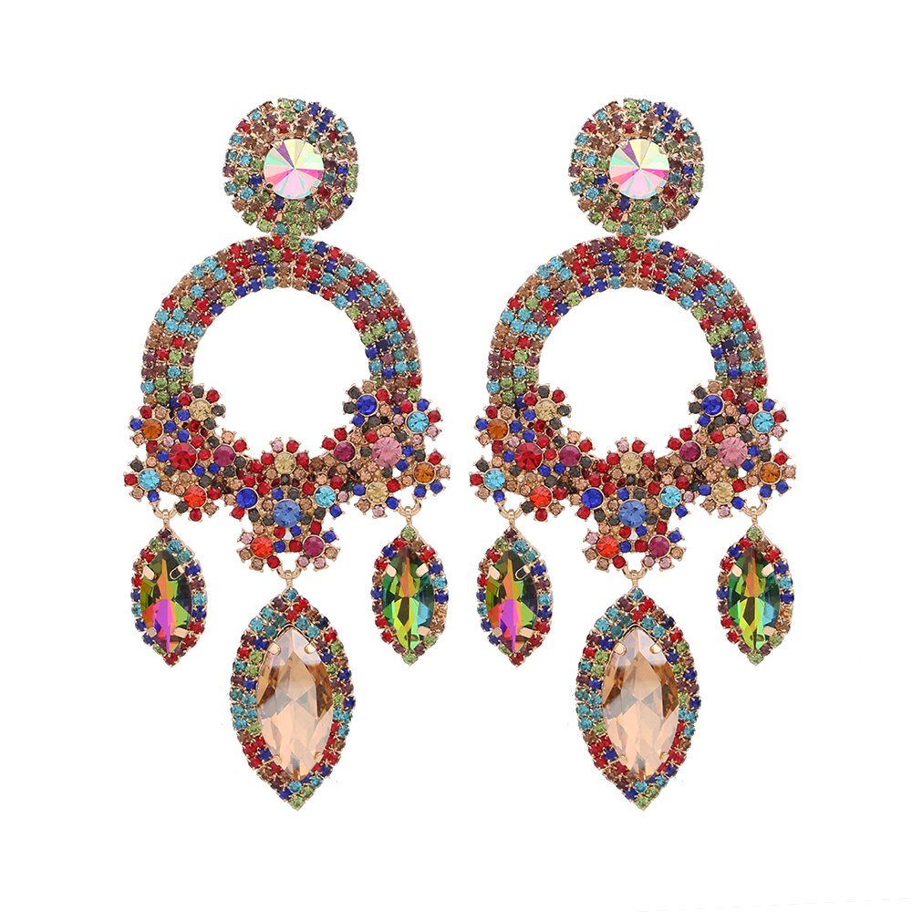 Ms. Diva Crystal Rhinestone Drop Earrings