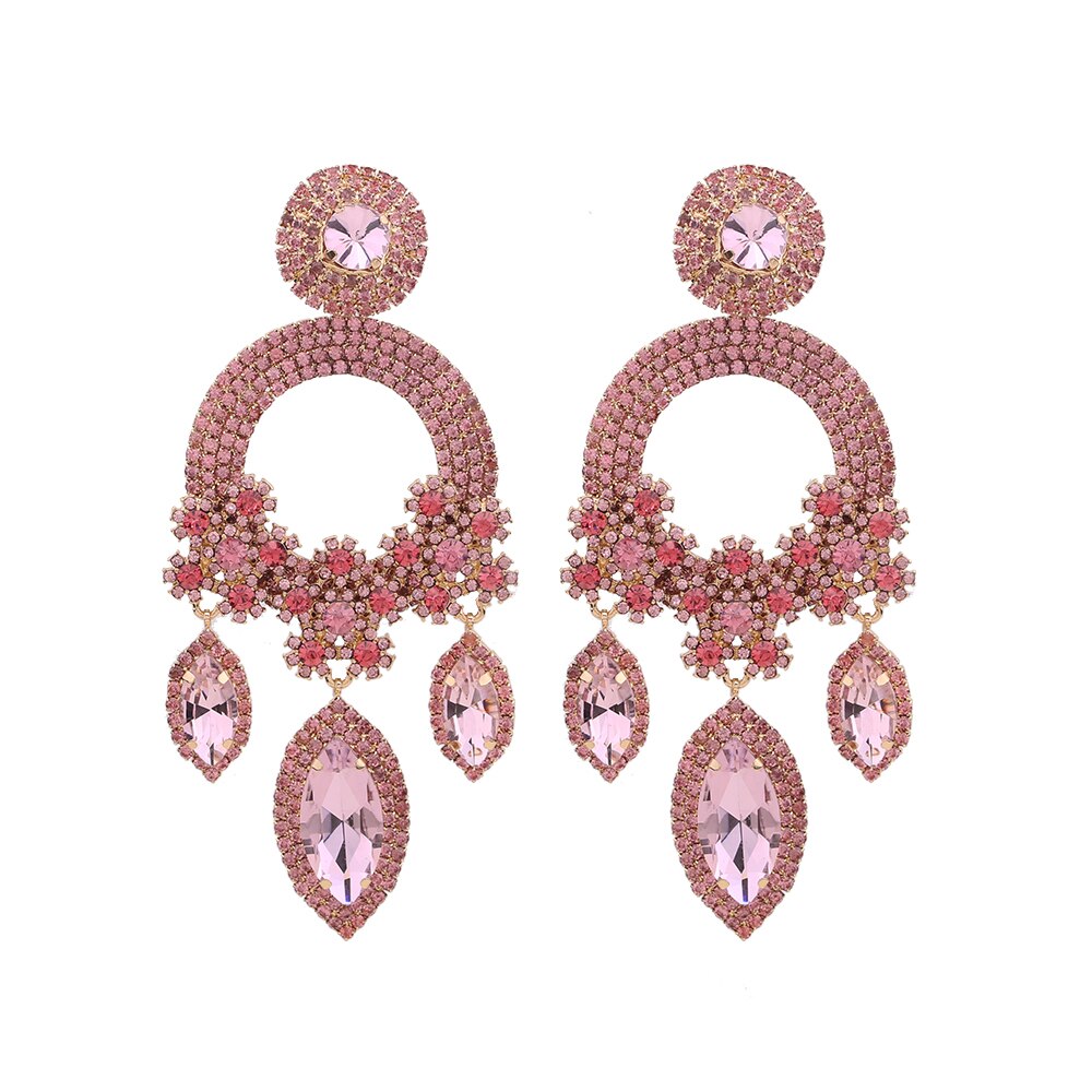 Ms. Diva Crystal Rhinestone Drop Earrings