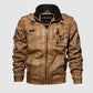 Mens Faux Leather Motorcycle Jacket