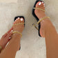Shelly Chain Square Toe  High Heels