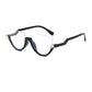Crystal Half Frame Cat Eye Sunglasses