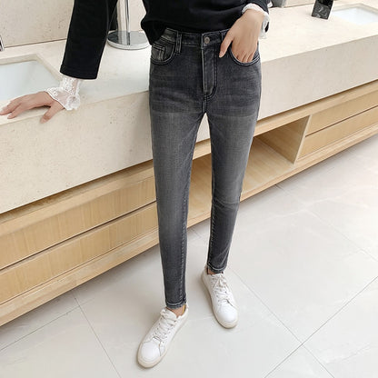 Stacy High Waist Skinny Fleece Jeans