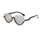 Crystal Half Frame Cat Eye Sunglasses
