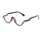 Crystal Half Frame Cat Eye Sunglasses
