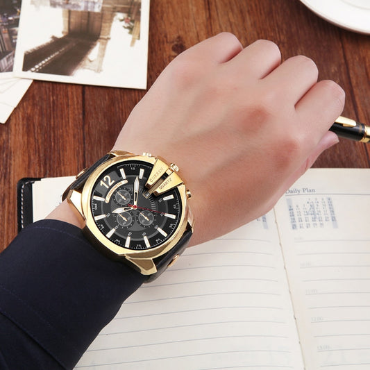 No Time Luxury Quartz- Leather Watch