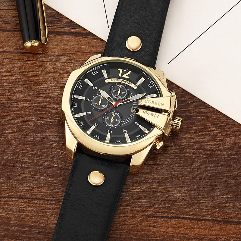 No Time Luxury Quartz- Leather Watch