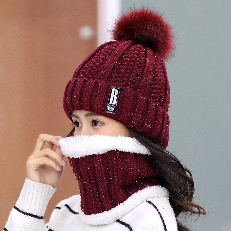 Baby Its Cold Knitted Beanies Set