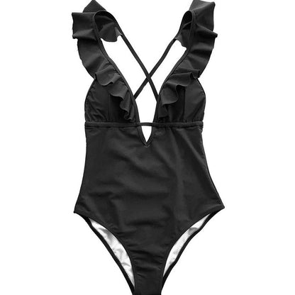 Ms. Ruffle V-neck Monokini