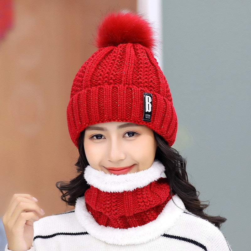 Baby Its Cold Knitted Beanies Set