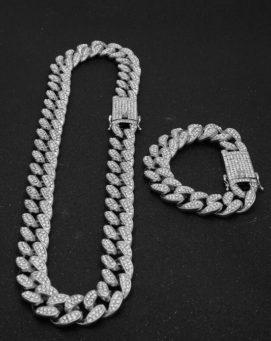 Iced Out Cuban Chain & Bracelet