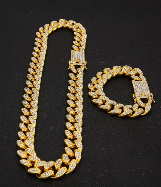 Iced Out Cuban Chain & Bracelet