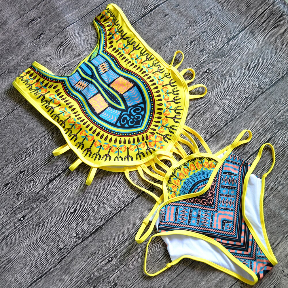 Sexy High Cut African Print Monokini