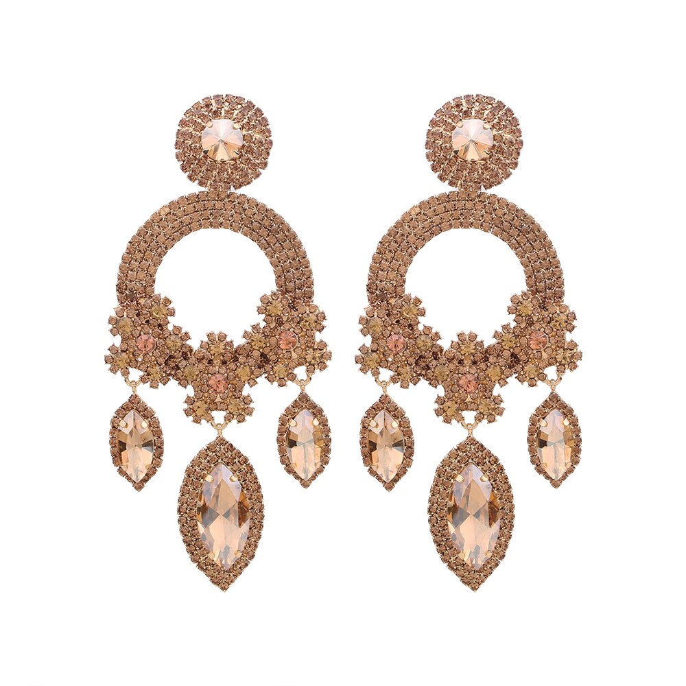 Ms. Diva Crystal Rhinestone Drop Earrings