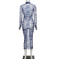 Sexy Mama Abstract Mesh Maxi Dress