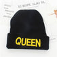 Knitted KING/QUEEN Embroidered Beanies