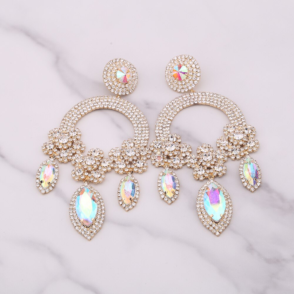 Ms. Diva Crystal Rhinestone Drop Earrings