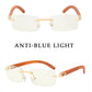 Luxury Vintage Square Rimless Men Sunglasses