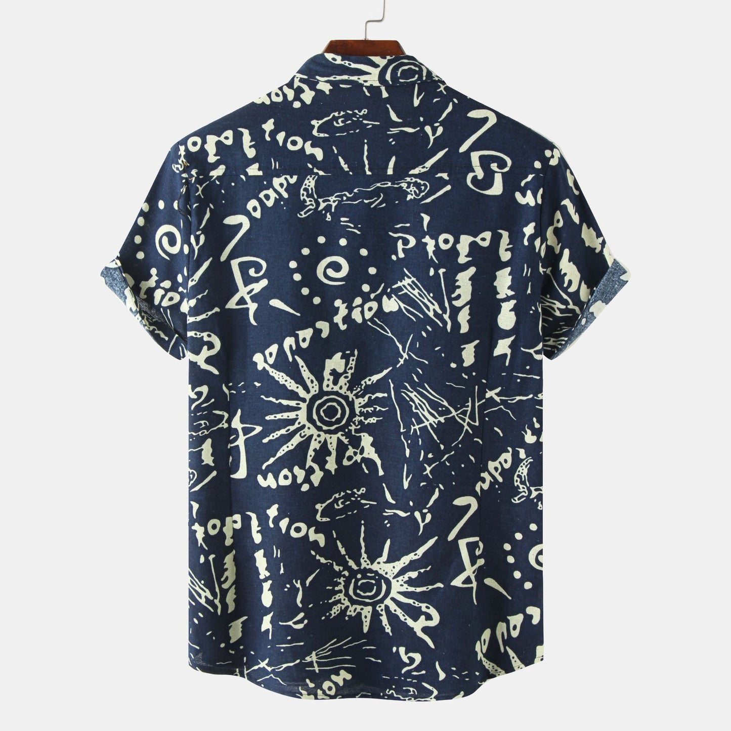 Men's Fashionable Abstract Short Sleeve Shirt