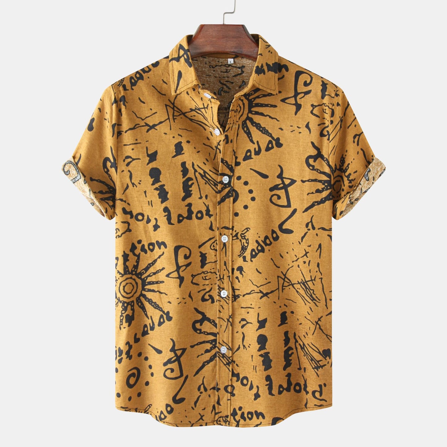 Men's Fashionable Abstract Short Sleeve Shirt