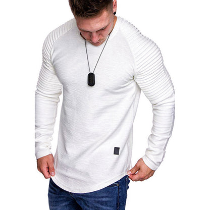 Ridged Men's Long-Sleeved Crew Neck Shirt