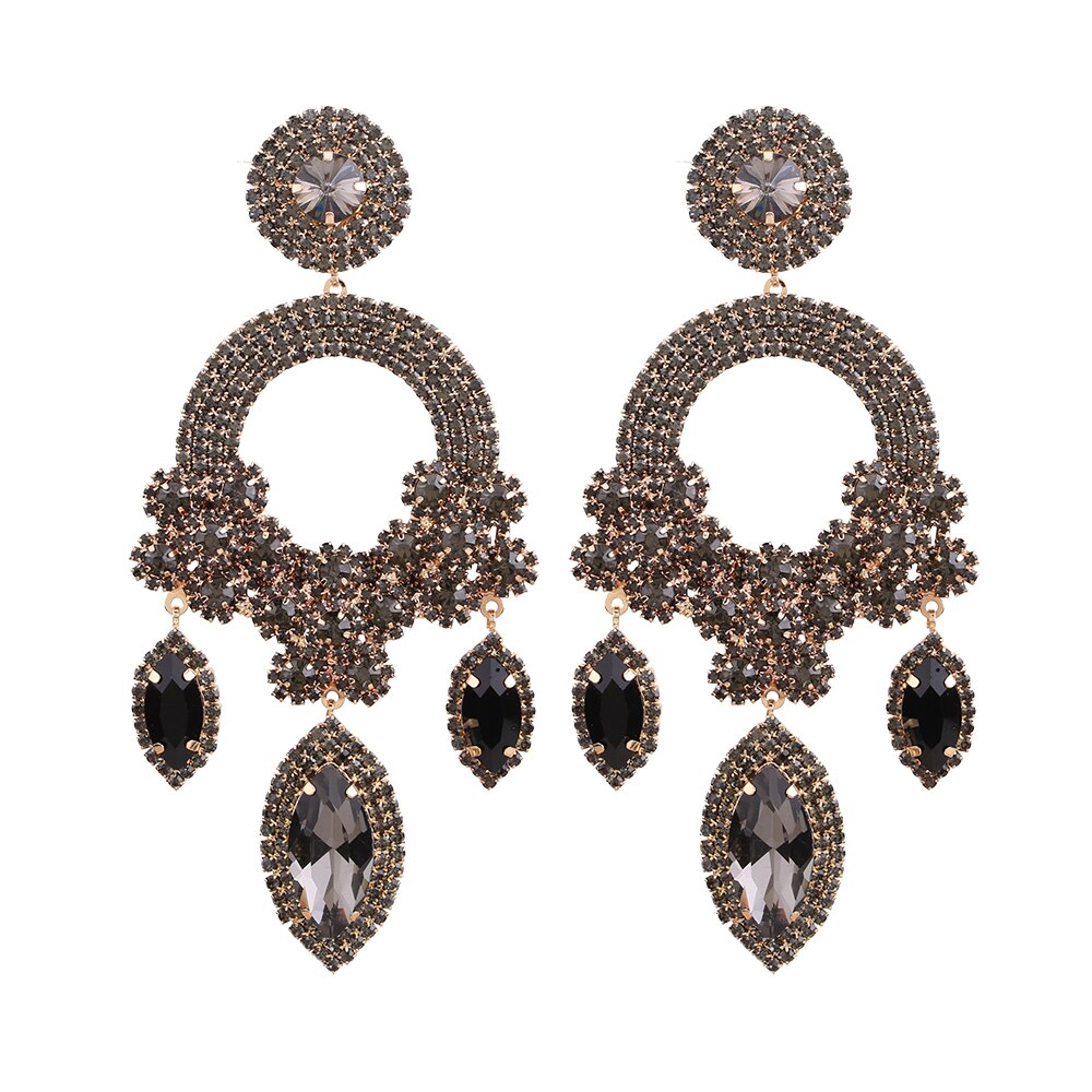 Ms. Diva Crystal Rhinestone Drop Earrings